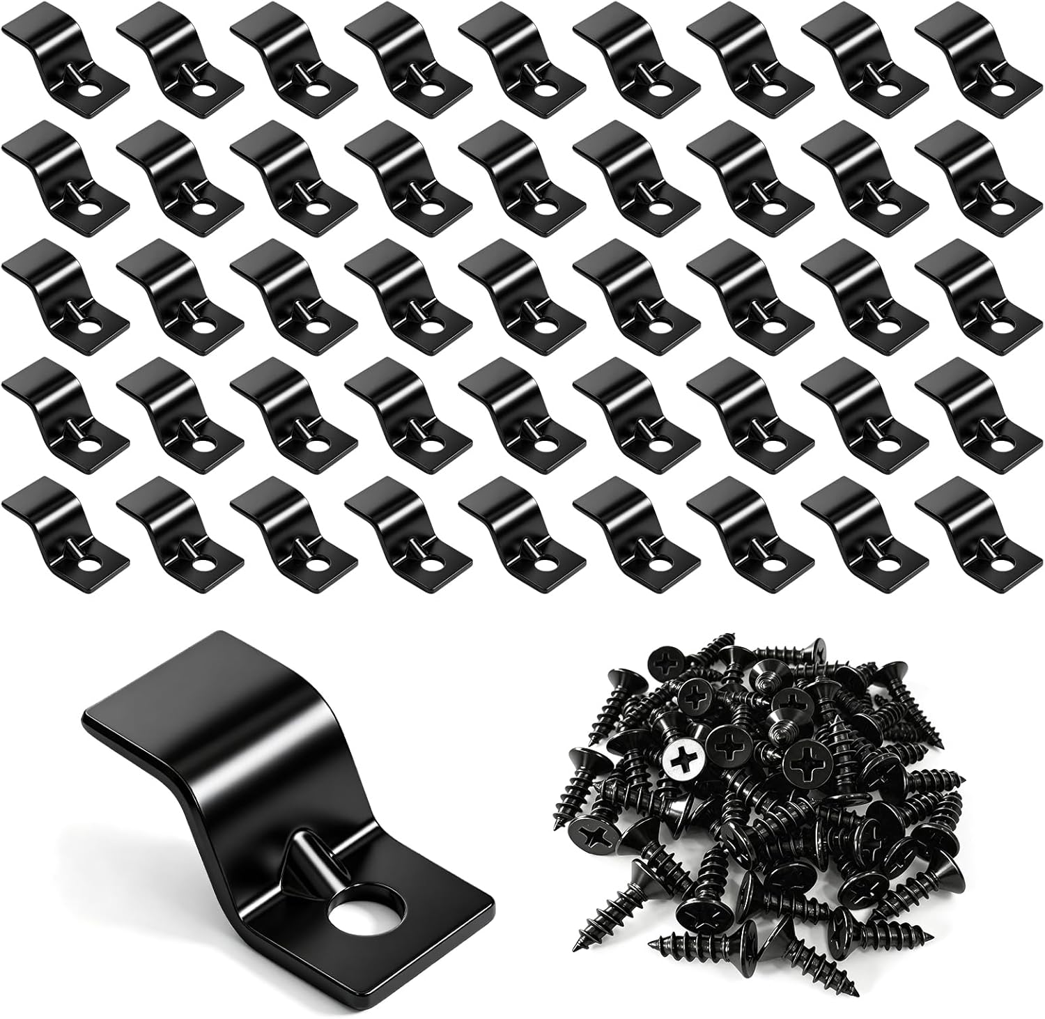 Amazon.com: Table Top Fasteners, Z Clips for Table Tops 40 Packs (Black ...