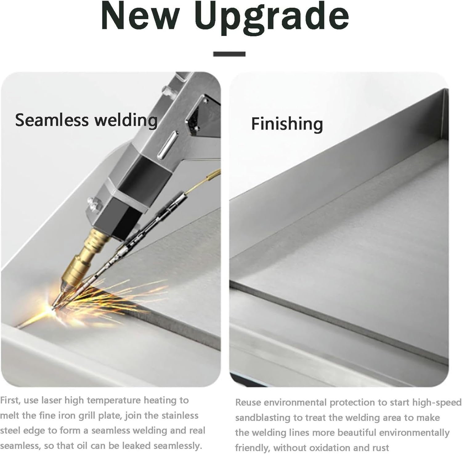 Large Electric Nonstick Griddle Hot Cooking Plate, Commercial Stainless Steel Adjustable Countertop Hot Plate BBQ Grill, BBQ Grill Barbecue Bacon Egg Fryer, Upgrade 8mm Cooking Surface Thick