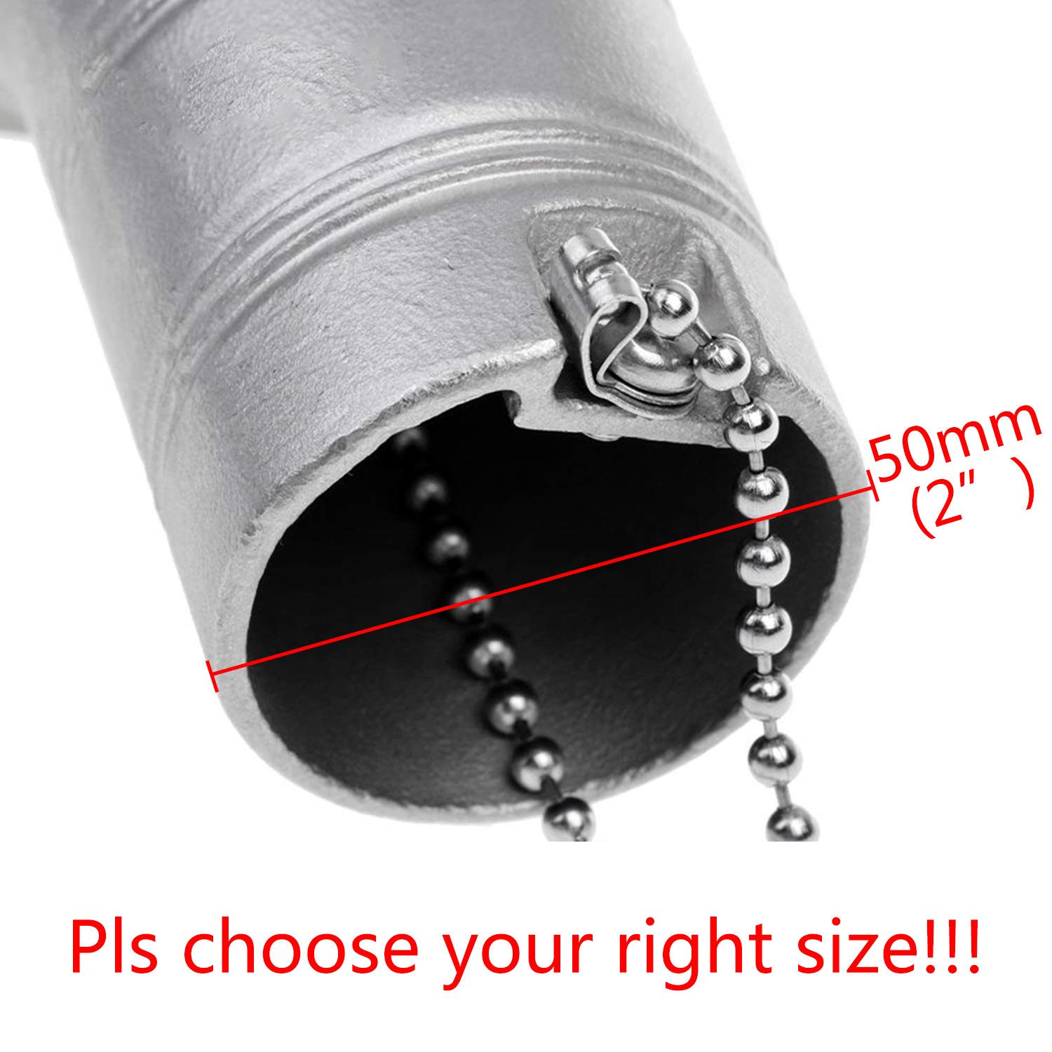NRC&XRC 2 Inch (50mm) 316 Stainless Steel Boat Diesel Deck Fill With Keyless Cap - Marine Fuel Filler - View #3