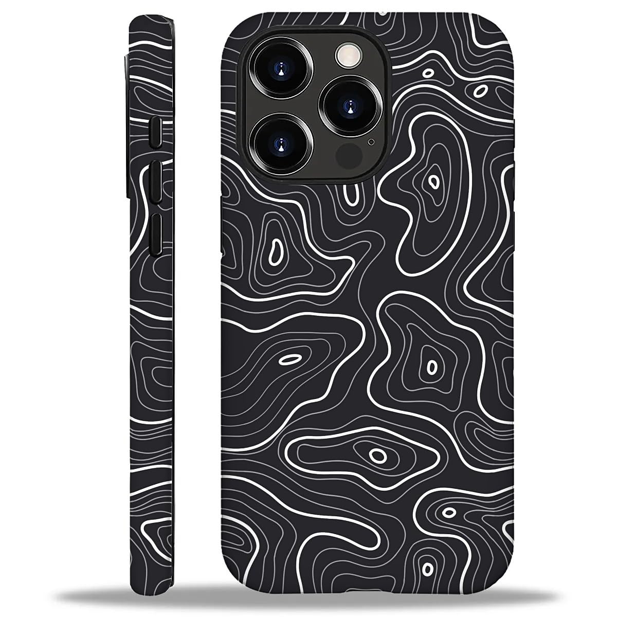 Topologie iPhone16スマホケース Amazon.com: SmaMZ for iPhone 16 Pro Case, T2 Topographic Map