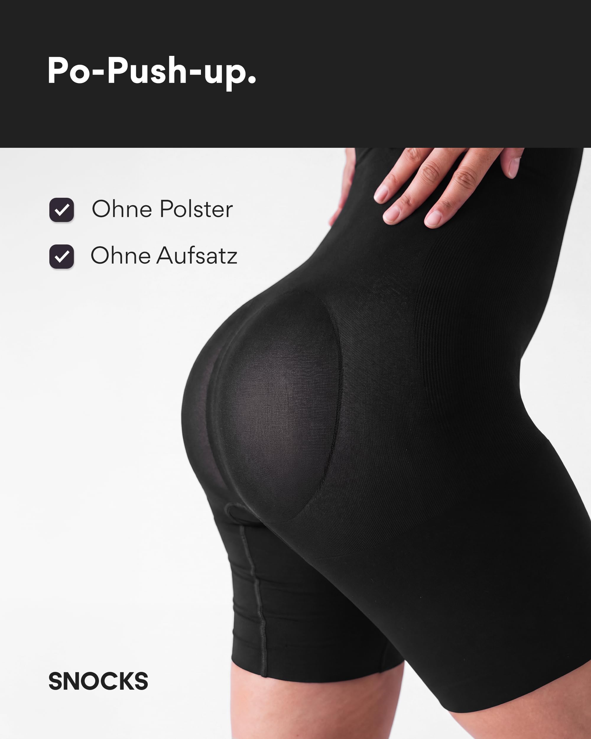 Snocks Shapewear Bodysuit Damen Po Push-up - Shaping Body Bauchweg