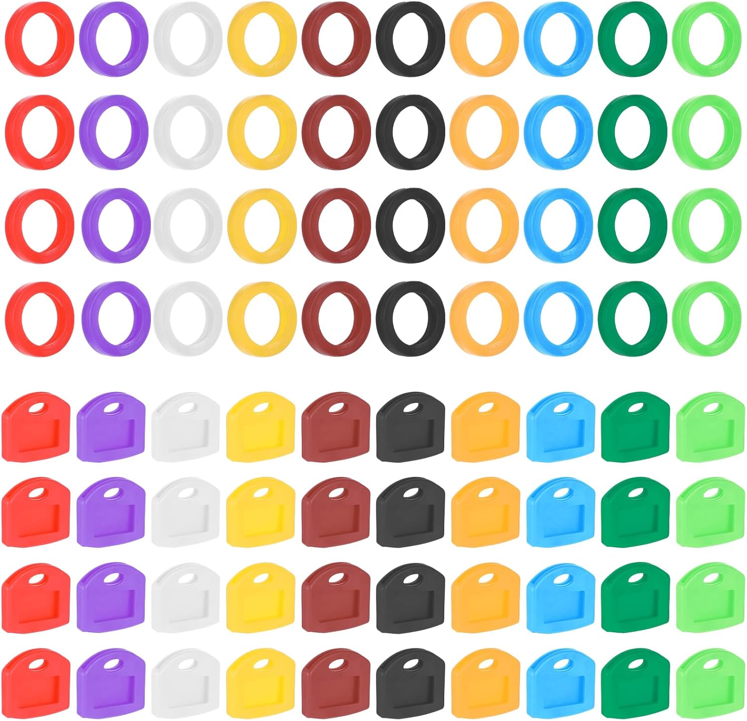 80 Pack Key Covers Caps 2 Styles Key Caps Key Identifiers Covers Key ...