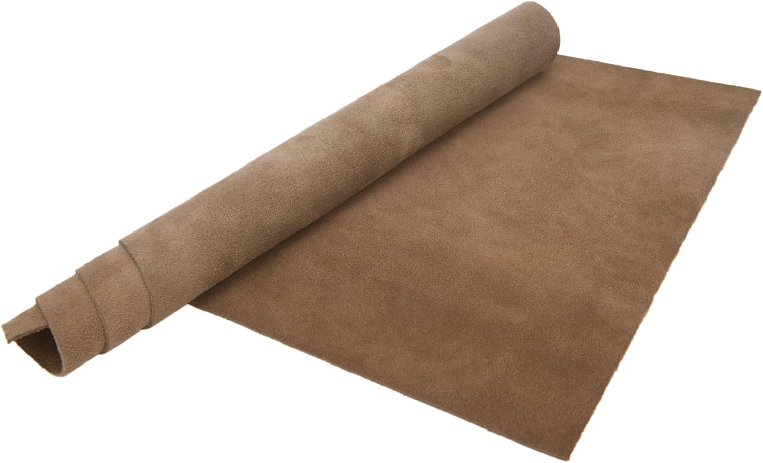 WAYNE'S DOG 3/4 oz Suede Leather Square Cowhide Leather Craft for Moccasins, Leathercraft, Bag Linings, Approns, Saddle Parts (Brown, 12"x24")