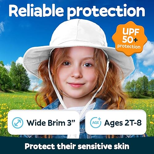Miniatura 52 de GearTOP Kids Sun Hat Toddler Sun Hat - UPF 50+ Kids Bucket Hat Toddler Swim Hat Girls Sun Hat and Boys Beach Hat 2T-7 Years