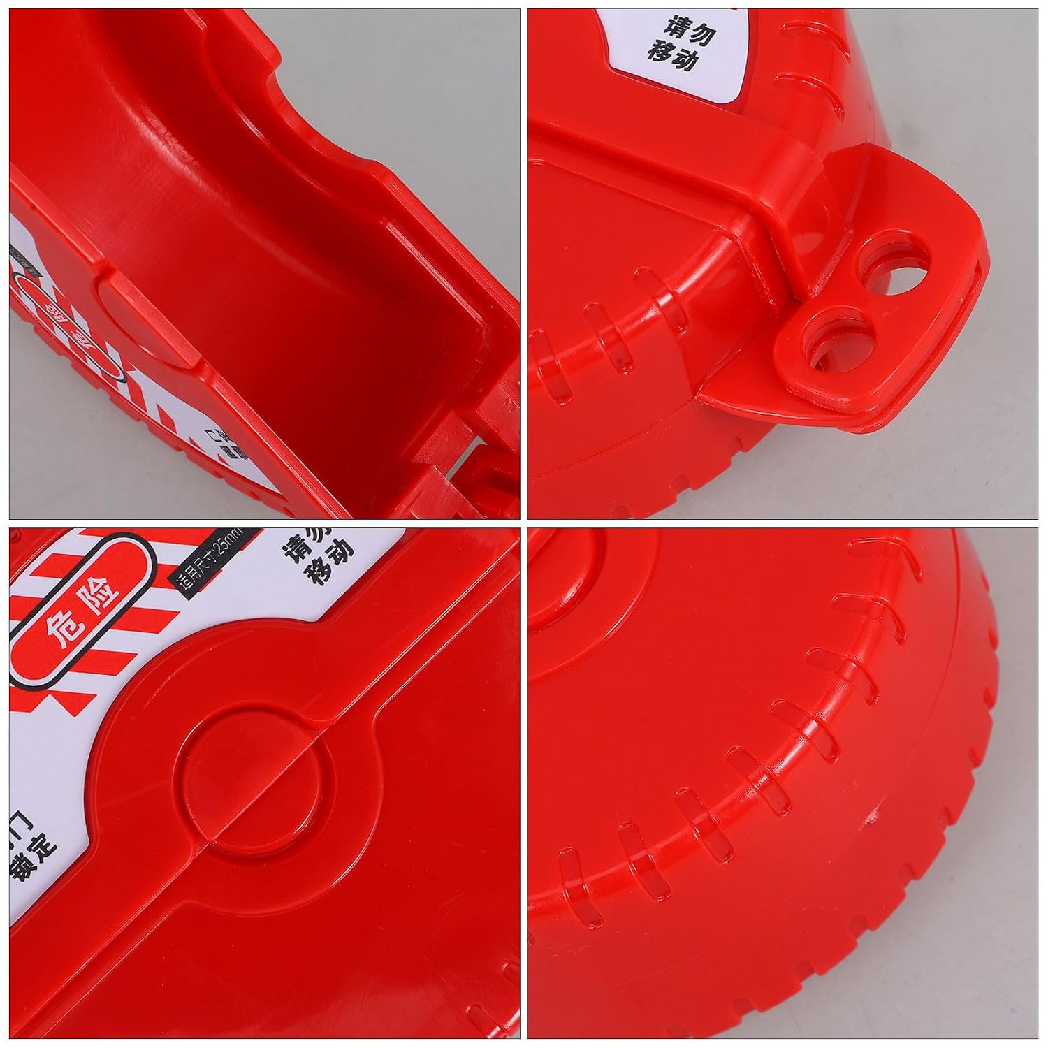 Didiseaon Gate Valve Lockout Device for Safety Isolation and Quick Installation Red Plastic Valve Lock with Simple Creative Design for Industrial and Outdoor Use