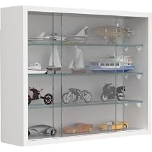 VCM Drivalo S Hanging Glass Display Cabinet Dimensions H 40 x W 50 x D 12 cm Modern and Space-Saving