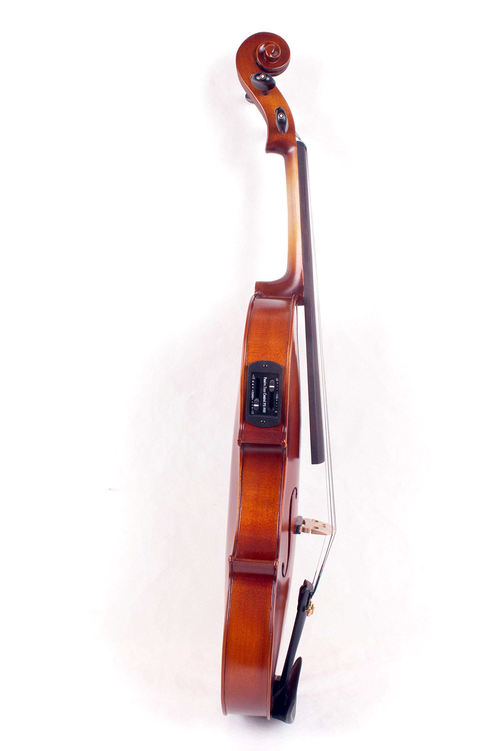 Yinfente 4/4 Acustico Elettrico Violino Acero Abete Legno Con violino Custodia Arco Violino Fatto a Mano Violino Elettrico Violino Big Jack con raccordi per violino in ebano