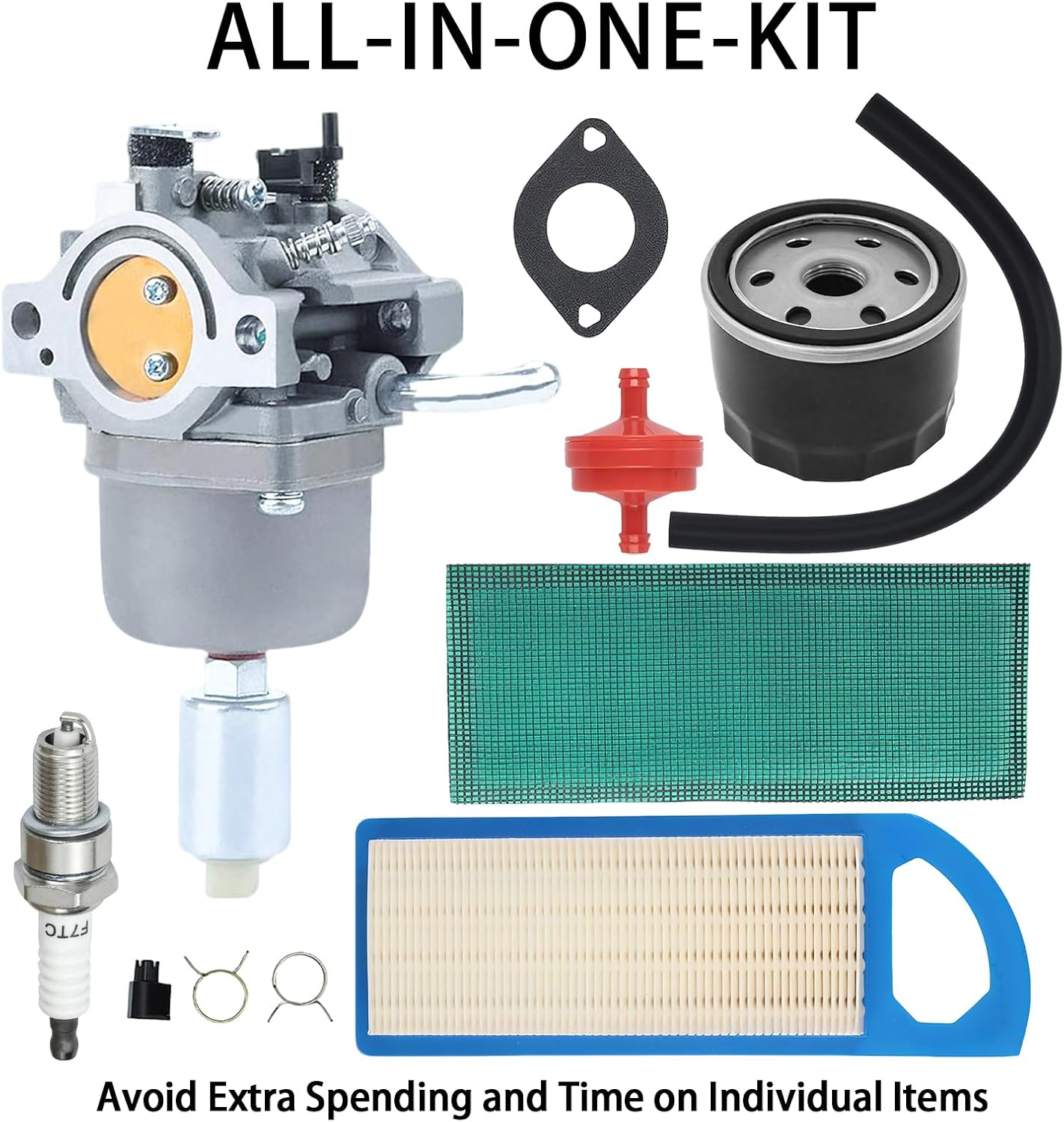 594593 Carburetor with Air Filter for B&S 31H777, 31C707, 31P777, 21B000, 21B807 – Fits for Craftsman LT1000 & Models 591731, 796109, 590400, 796078 Lawn Mower
