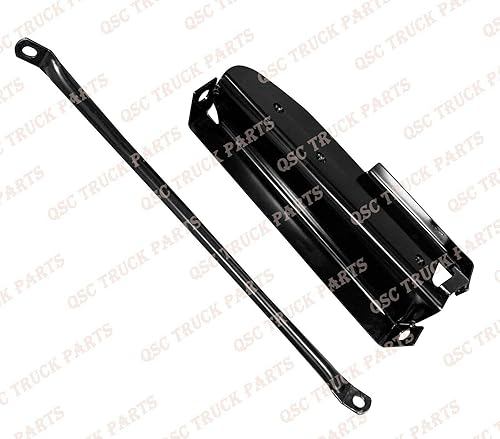 Miniatura 6 de QSC Truck Parts Juego de montajes de faros delanteros negros con parachoques de acero cromado compatible con Kenworth T680