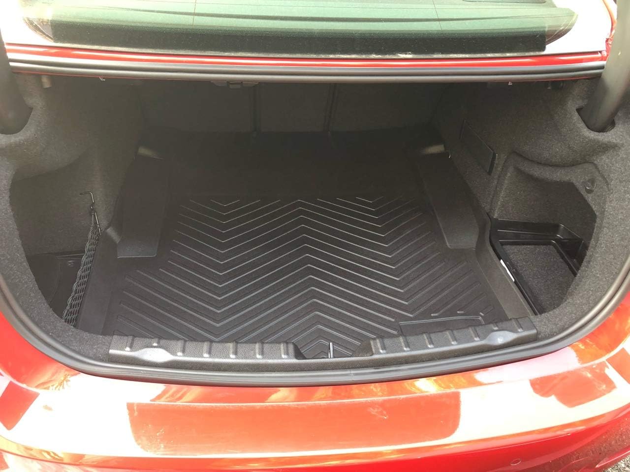 Cargo Liner - Trunk Mat for BMW 3-Series F30 M3 F80 Sedan 2012-2018 – Weather-Resistant Trunk Mats for Cars with Raised Lip – Non-Slip Car Trunk Mat Rubber – Laser Pre-Cut Design