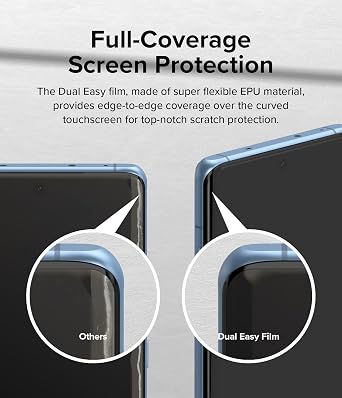 Ringke Fusion-X Case Compatible with OnePlus 12R [Black] + Dual Easy Film Compatible with OnePlus 12R [2 Pack]