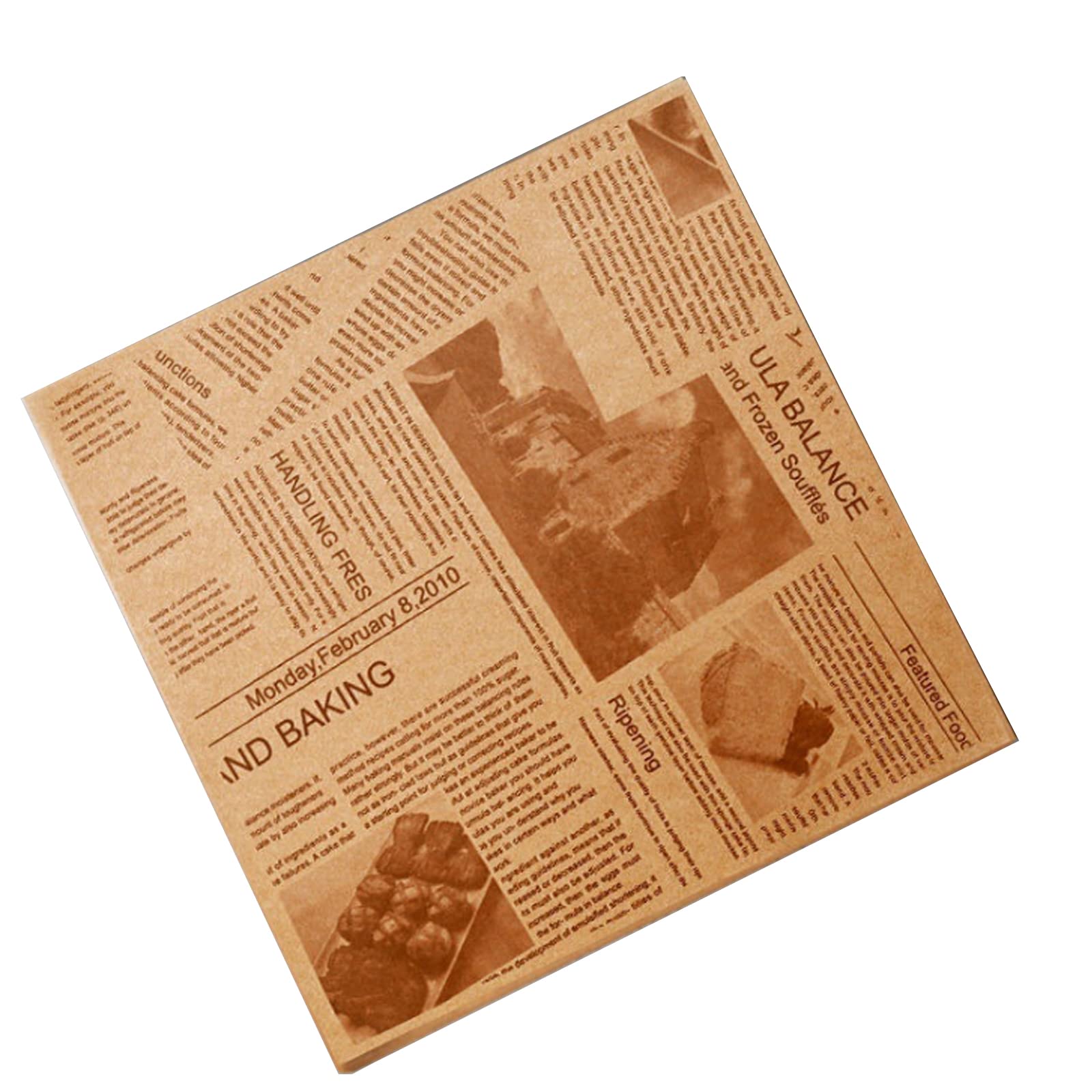 150 Stück Blaues Wachspapier – 25x21 Cm, Schul-Design Mit Äpfeln & ABC, Für Essen & Dekoration