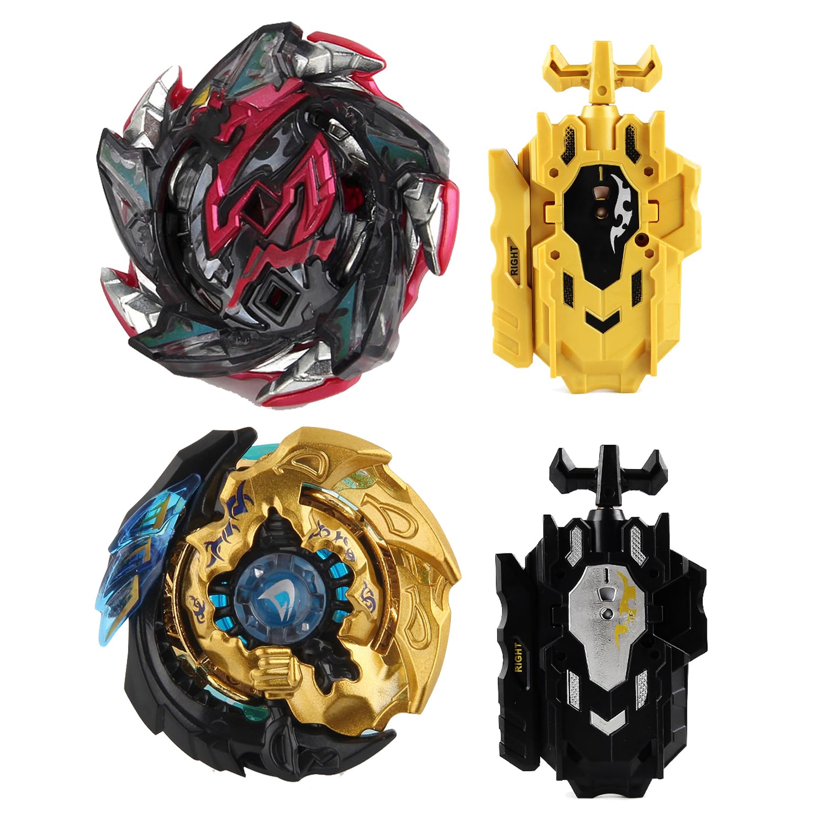 Gyroscope Turbos Kit toupie de Combat 4D Arena Metal Fusion avec Lanceur de Bataille, Coffret Cadeau (113+85)