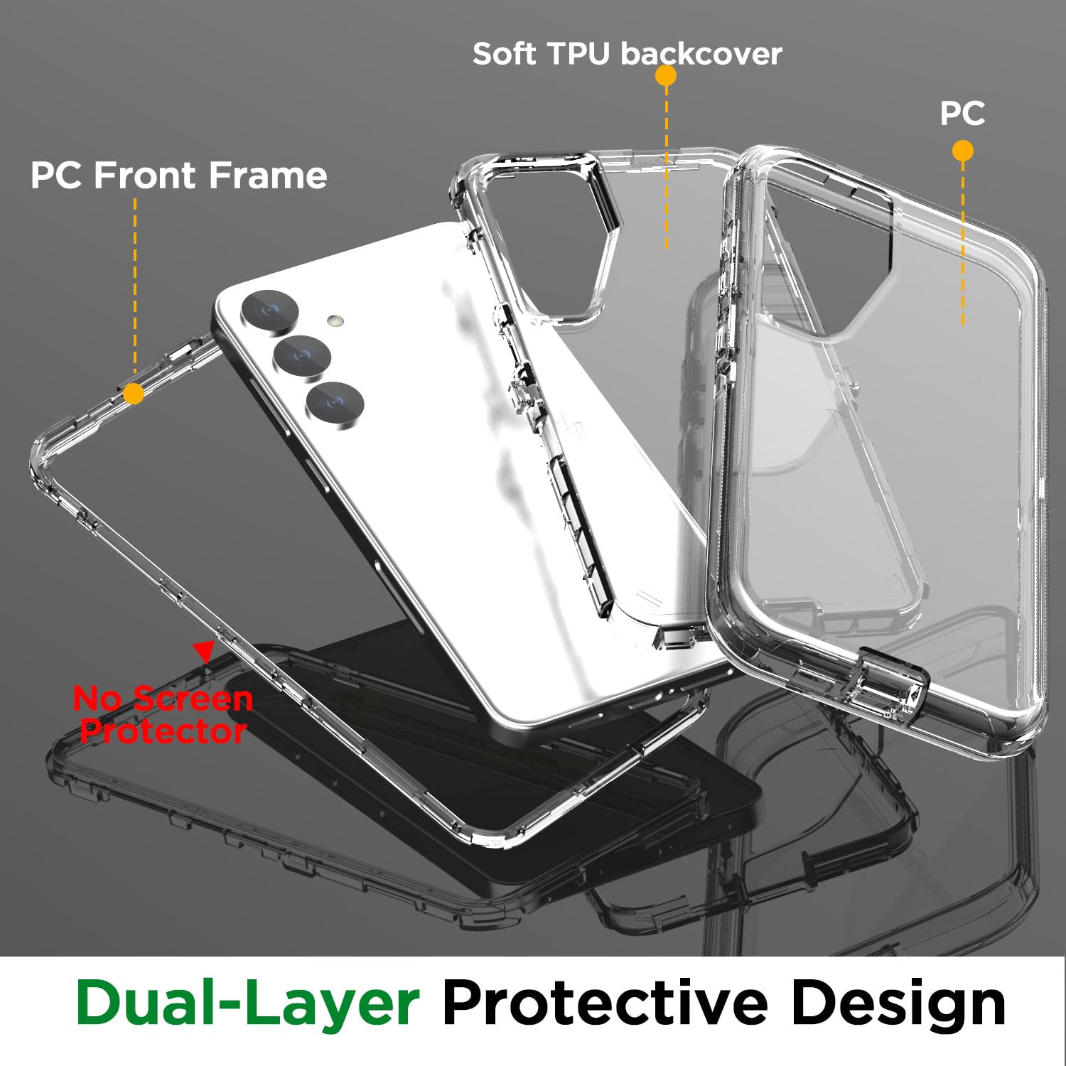 Amazon.com: AICase for Samsung Galaxy S24 Plus/S25 Plus Case Clear