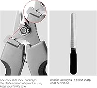 Vista 3 de Tpotato Cortaúñas para perro, cortaúñas para perro, de raza grande con sensor rápido, cortaúñas profesional para gatos Safari con protección