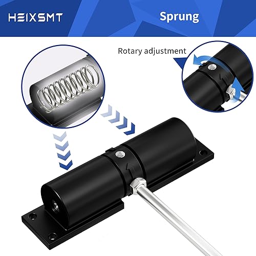 Miniatura 7 de Cierrapuertas automático, cierrapuertas de resorte, cierrapuertas de seguridad, bisagra de puerta de cierre ajustable para convertir puertas