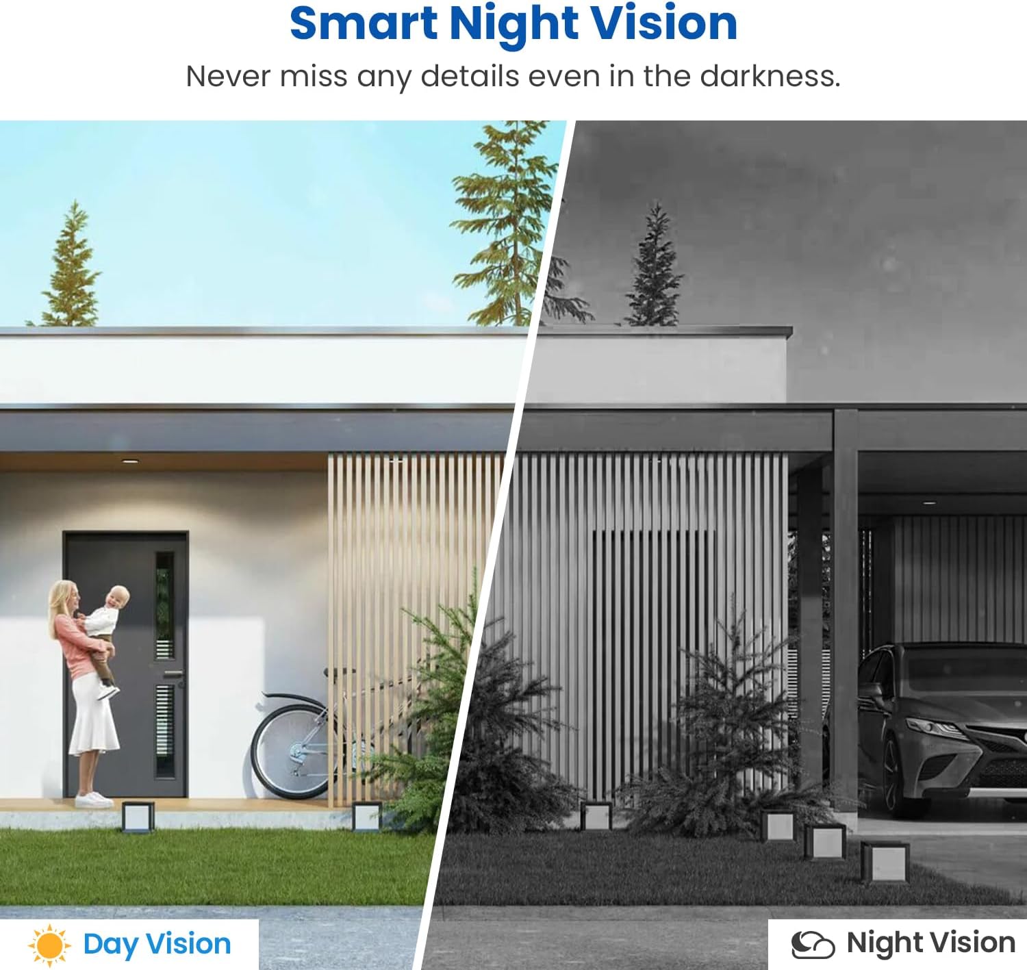 YuzuVana Video Doorbell Camera Wireless with Chime, Battery Powered, AI Human Detection, 2-Way Talk, 2.4G WiFi Only, Cloud Storage, Night Vision