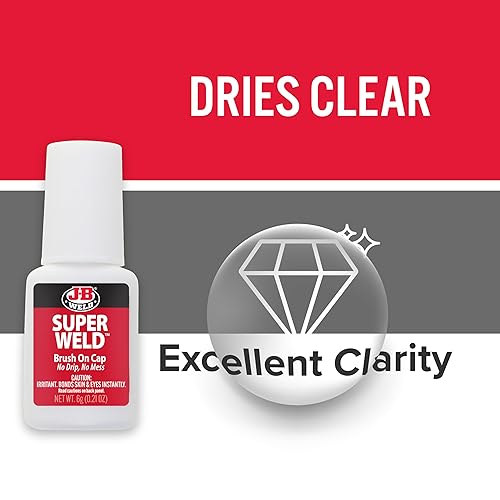Miniatura 8 de J-B Weld Clear Superglue - Tapa con brocha de 0.23 oz, paquete de 2