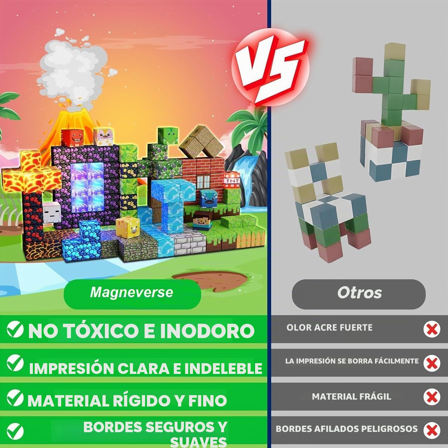 Magneverse Bloques Magneticos Construccion Niños 150 Piezas | Bosque de Dinosaurios | Juego de Construcciones Magneticas de Regalos para Niños de 3 a 9 Años | Magnetic Blocks Juguetes Sensoriales STEM