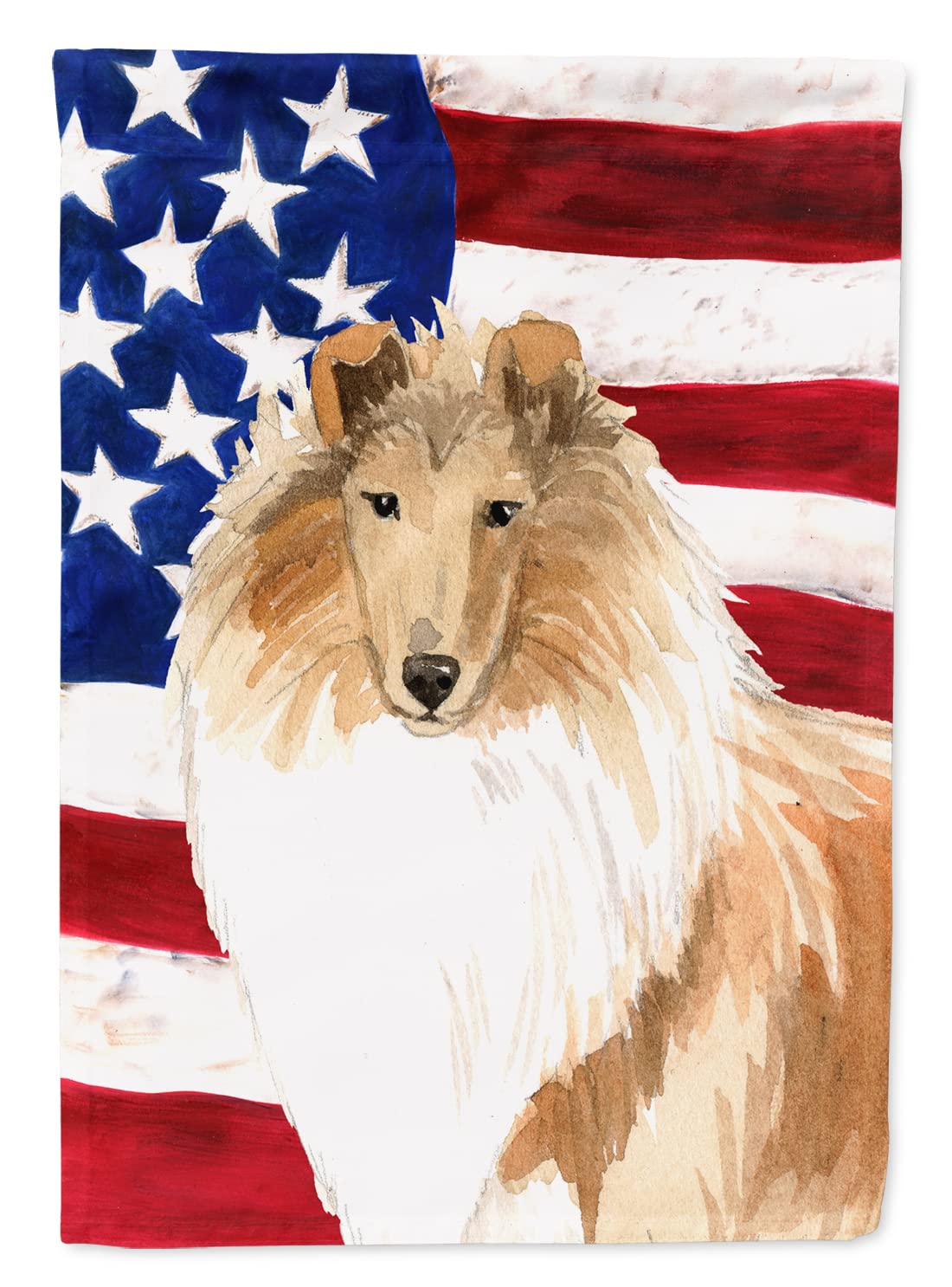 Drapeau Rough Collie USA Caroline's Treasures pavillon patriotique grand format pour jardin