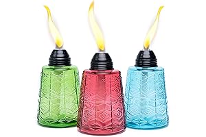 Table Top Tiki Torches for Outdoor Tabletop Ambiance