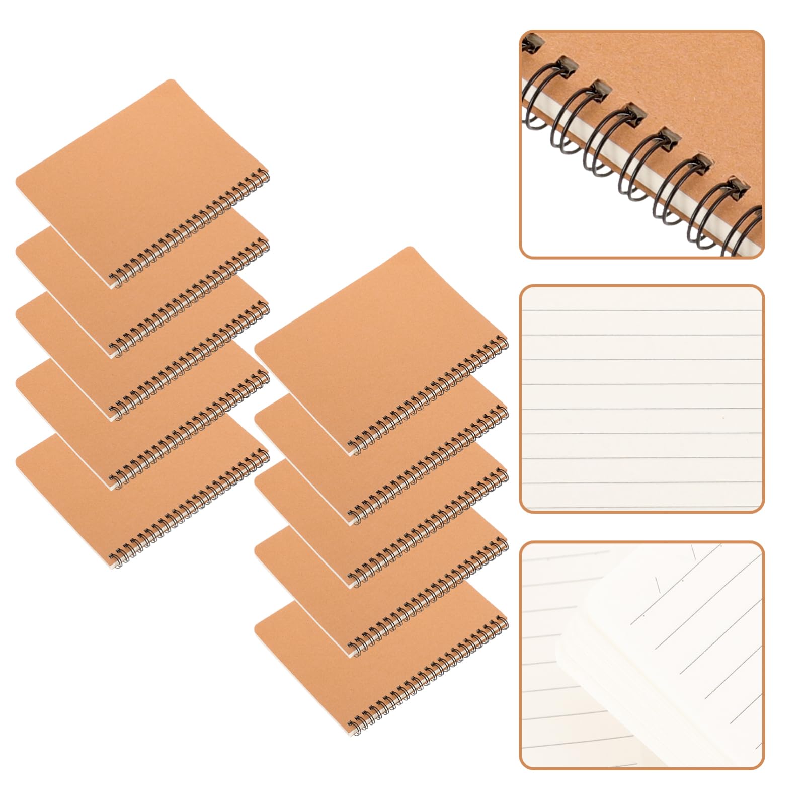Lurrose 1 Jeu Journal A5 Journal De Cahier À Spirale Cahier Avec Onglets ers De Travail Carnet De Poche er Rétro er Numérique er Lié En Spirale Des ers Papier 10 Pièces