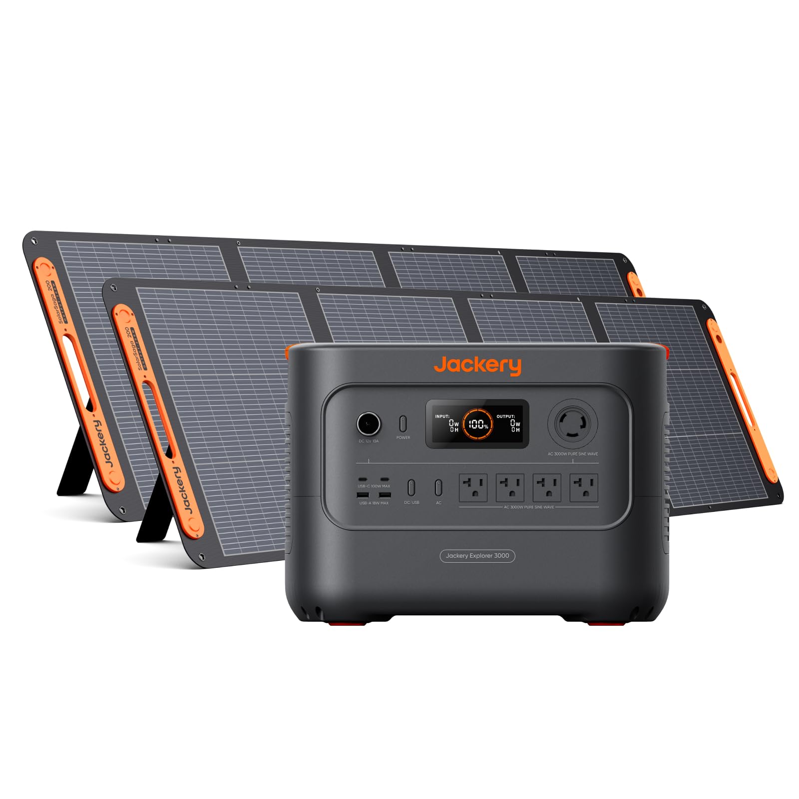 𝐉𝐚𝐜𝐤𝐞𝐫𝐲 𝐒𝐨𝐥𝐚𝐫 𝐆𝐞𝐧𝐞𝐫𝐚𝐭𝐨𝐫 𝟑𝟎𝟎𝟎 𝐍𝐞𝐰 3072Wh ポータブル電源 200W ソーラーパネル 2枚 3点セット 2.5時間満充電 定格出力3000W 瞬間最大6000W 家庭用 アウトドア用 防災 車中泊 UPS、Amazonで260,589円・45%OFF