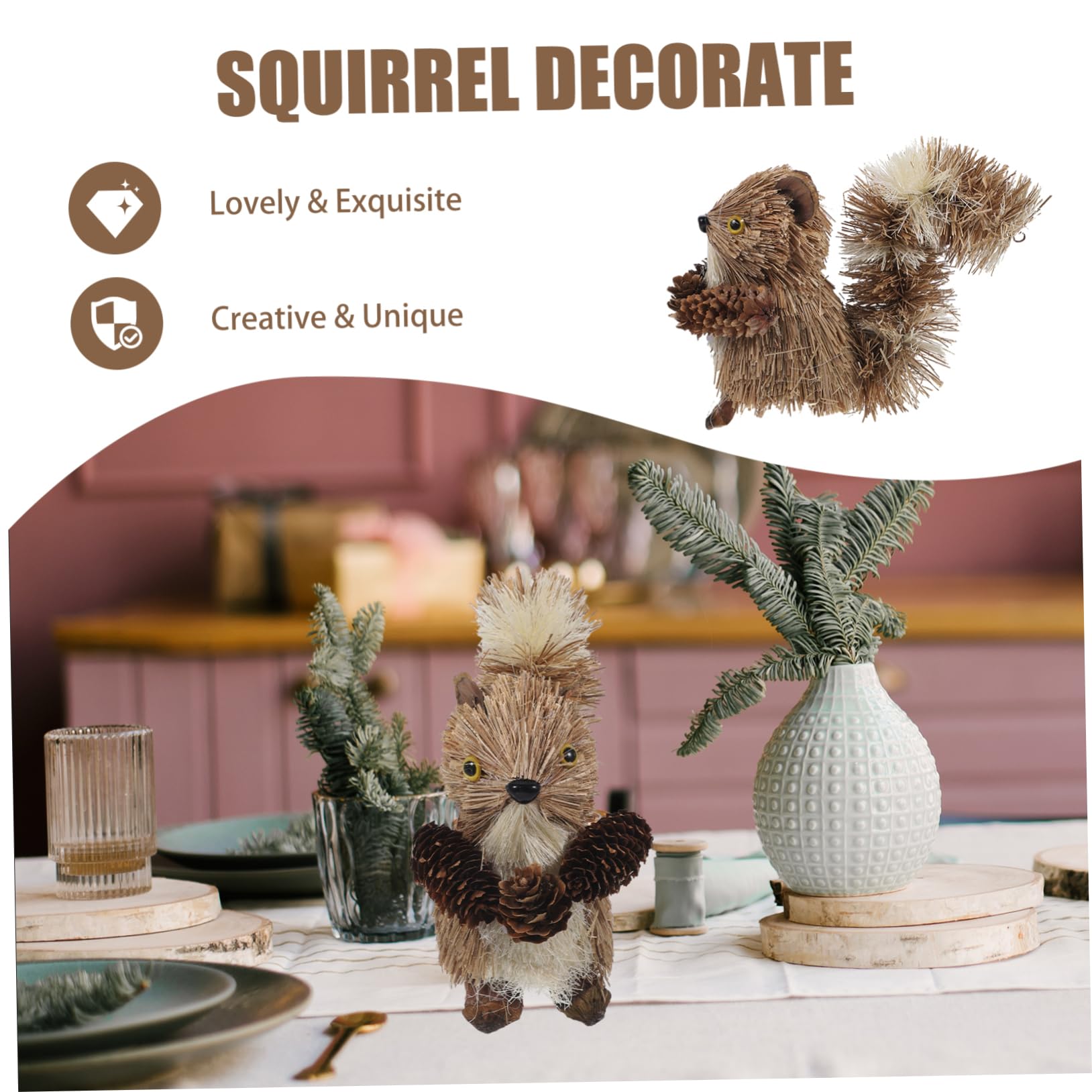 Amazon.co.jp: CIMAXIC 1個 クリスマスのリスの飾り 動物の装飾品 屋外