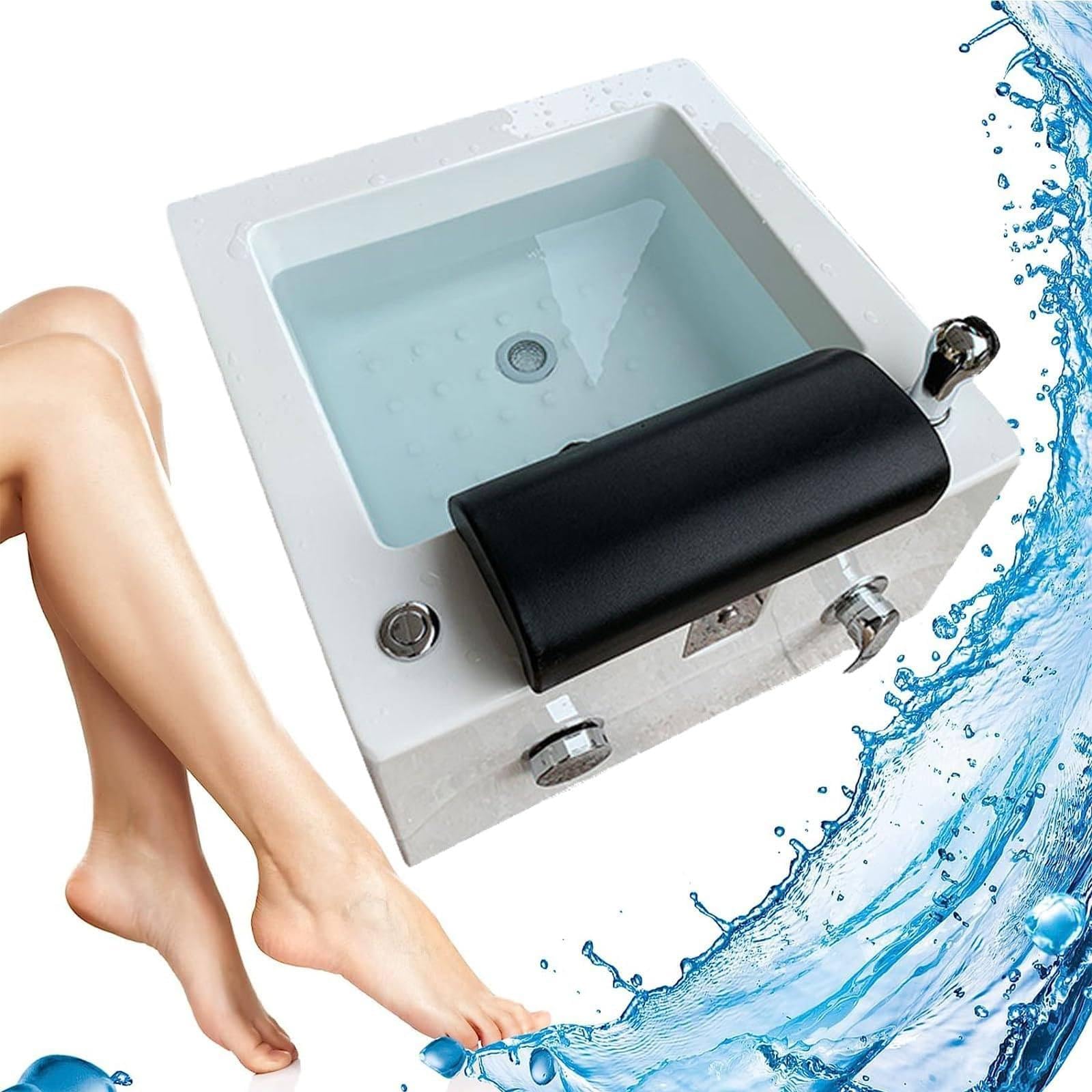 Vasca Idromassaggio Portatile per Piedi con Funzione di Riscaldamento E Luce Colorata. Lavabo per Pediluvio. Poltrona da Massaggio per Pedicure in Acrilico per Salone/Casa