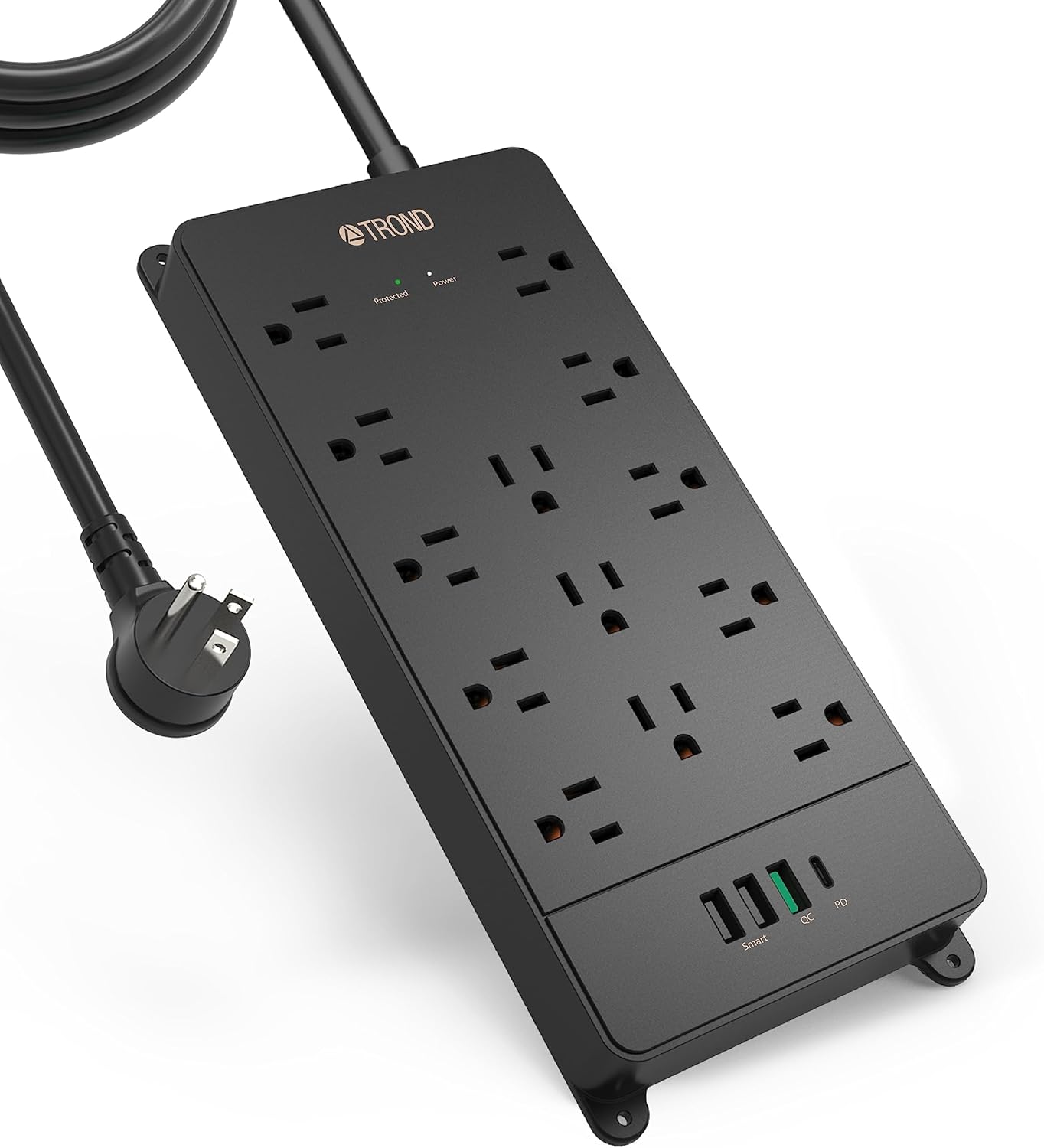 TROND Surge Protector Power Bar with 32W USB C & QC 3.0 Charger, 4000J