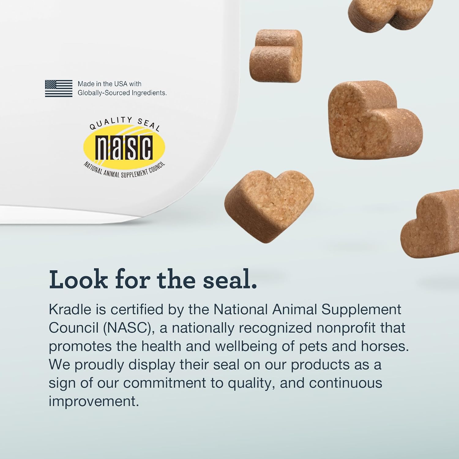 Kradle Probiotic Chews for Dogs - 3-in-1 Prebiotic Postbiotic Digestive Support - 5-Strain Probiotic Blend Pumpkin Psyllium Husk - Salmon Flavor - 180 Chews