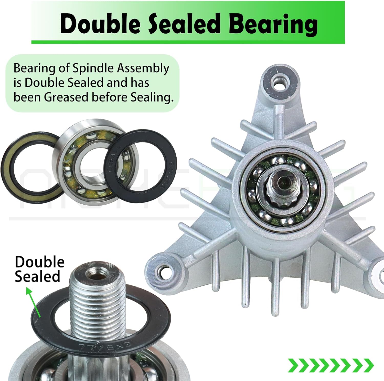 2 Pack 532130794 Spindle Assembly with 532173436 Mandrel Pulley 532174883 Belt 5/8x97 Replaces 539110158 532128774 532128285 for Husqvarana 42" YTH18542 YTH1842 YTH1542 LT18542 Decks