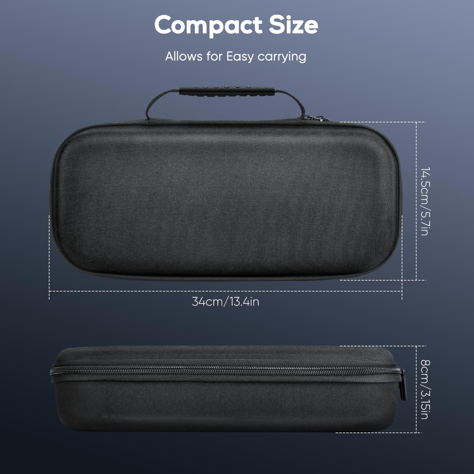 10-in-1 Tasche für Playstation Portal Remote Player, TPU weiche Schutzhülle mit Ständer, 2*gehärteter Schutzfolien, 4*Daumengriffe, KOVA Schutztasche Zubehör Tragetasche für PS Portal Konsole-Schwarz