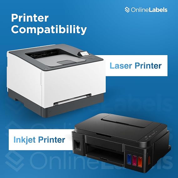 OnlineLabels 4 x 3.33 Labels - White Matte - Inkjet/Laser - 10 Sheets | Permanent Adhesive, Blank Rectangle Labels, Inkjet and Laser Compatible, Ideal for Shipping, Wine Bottles, Pallets