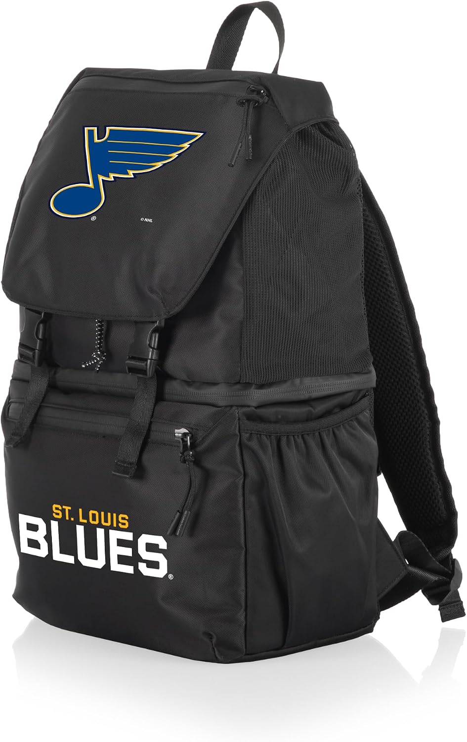 PICNIC TIME NHL St Louis Blues Tarana Backpack Cooler made with Recycled Material, Soft Cooler Backpack, Upcycled Cooler Bag, (Carbon Black)