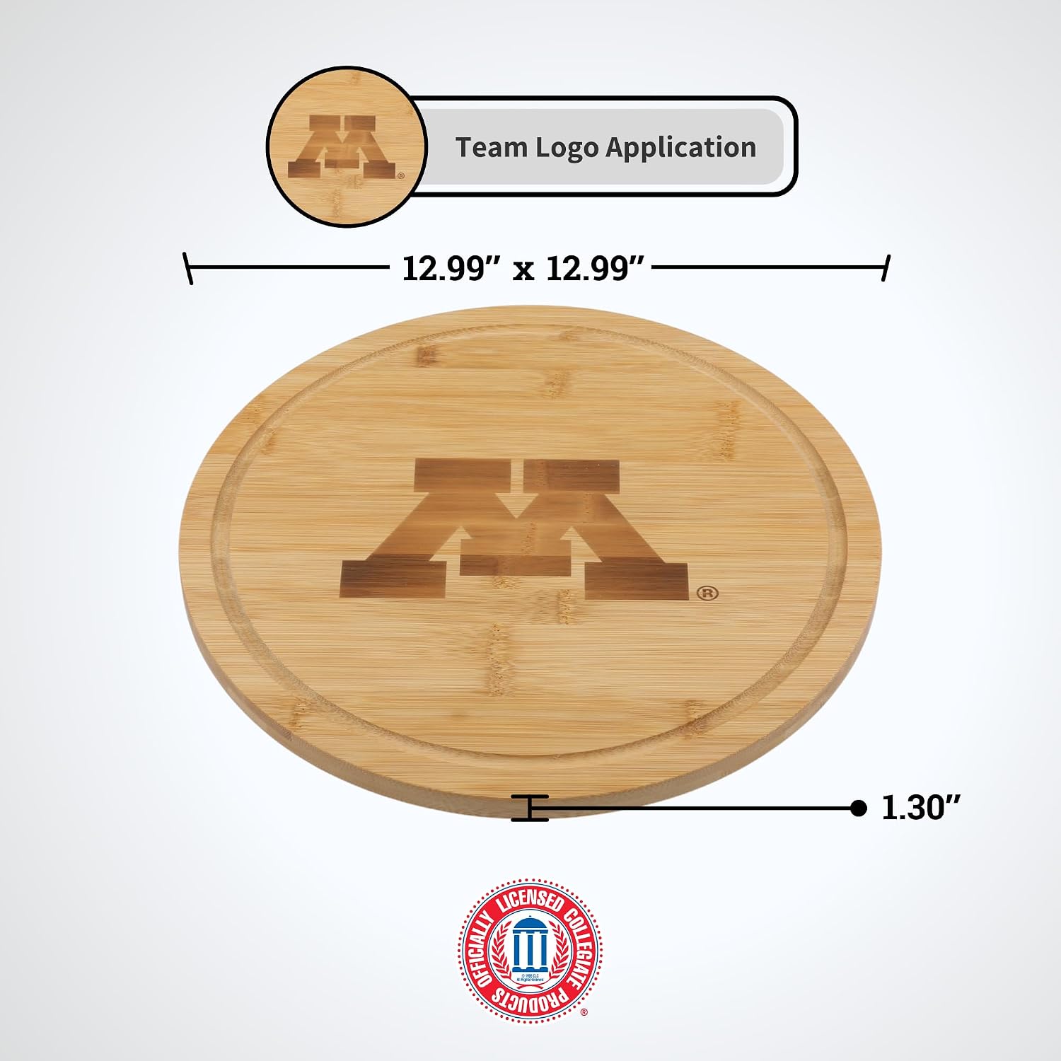 The Memory Company Officially Licensed NCAA - University of Georgia 13" Team Bamboo Lazy Susan