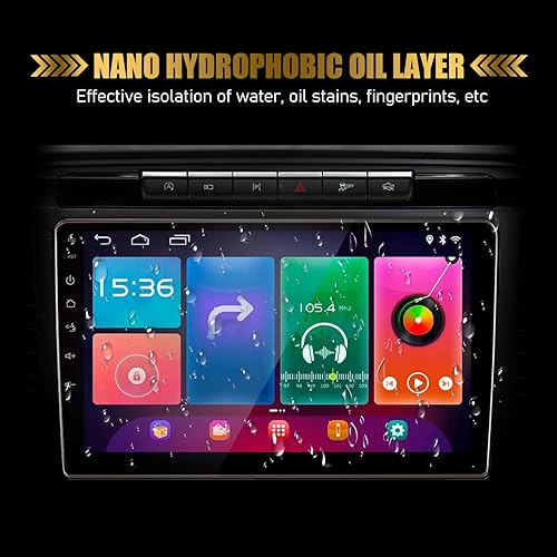 Miniatura 3 de 1 película templada de navegación para automóvil, pantalla táctil de control central suave sensible de 9 pulgadas, película protectora de vidrio