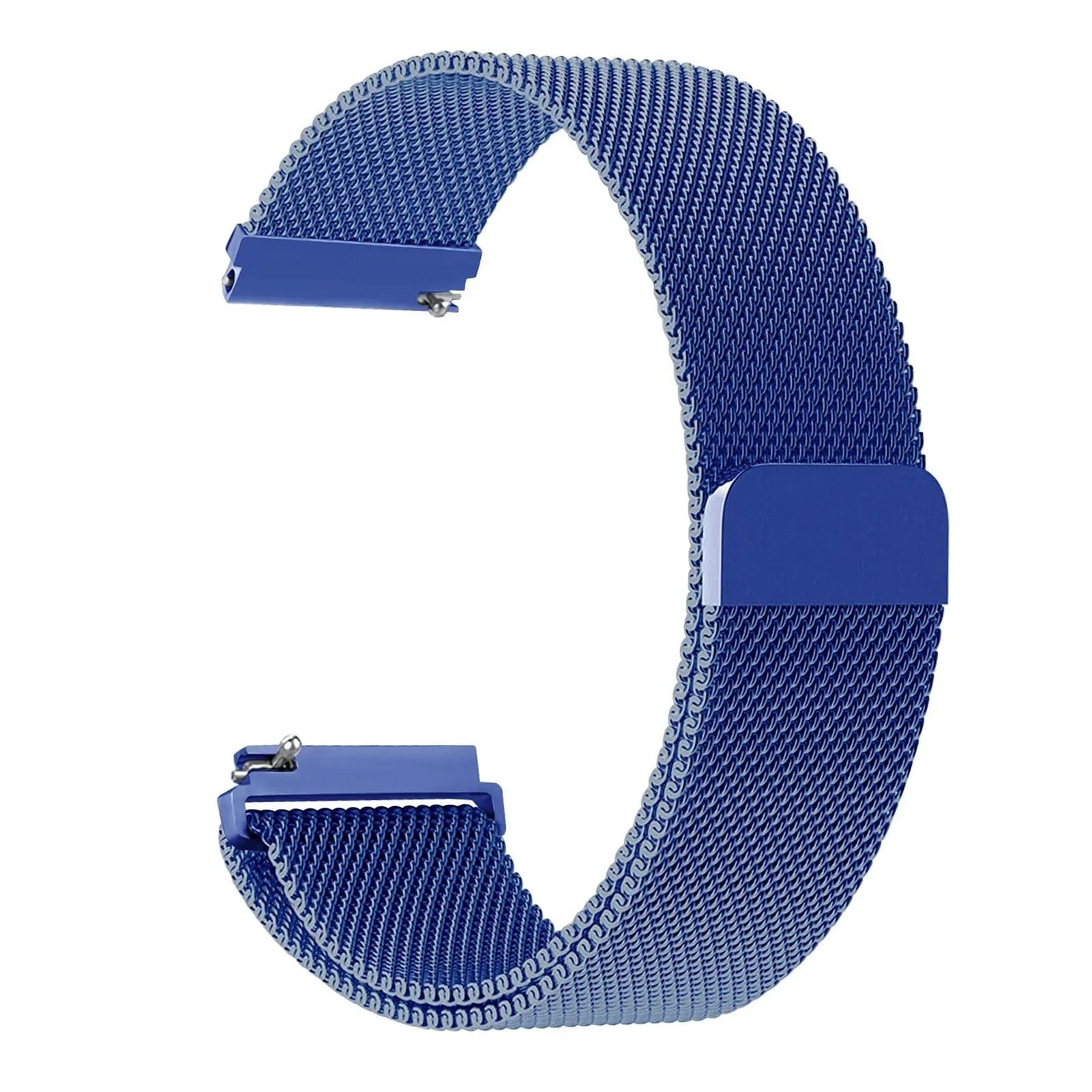 Bracelet de montre à boucle milanaise 20 mm 22 mm en acier inoxydable magnétique pour Amazfit Bip 6 5 GTS 3 2 GTR 3 Pro 42 47 mm Stratos 3 (bleu, bracelet de montre de 22 mm)