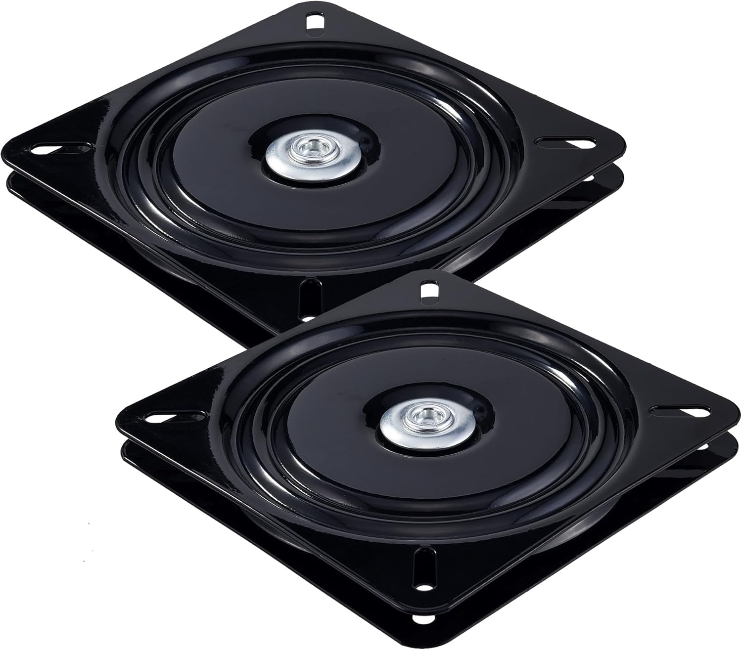 YOQVQOY 2-Pack 6" 360° Boat Seat Swivel Base - Heavy Duty Marine Pedestal Mount, Universal Fit, Black