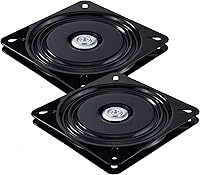 YOQVQOY 2-Pack 6" 360° Boat Seat Swivel Base - Heavy Duty Marine Pedestal Mount, Universal Fit, Black