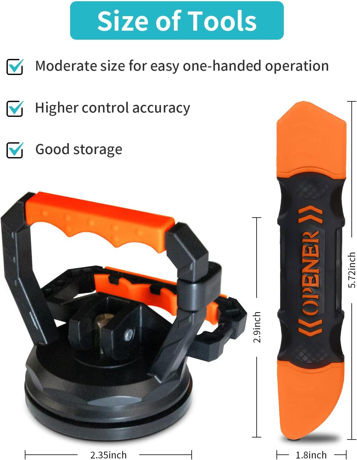 Electronics Screen Opening Kit for Mid-Size: Extra-Large and Stronger Anti-Slip Suction Cup for iPad & Laptop, Spudger & Step-by-Step Guide Included
