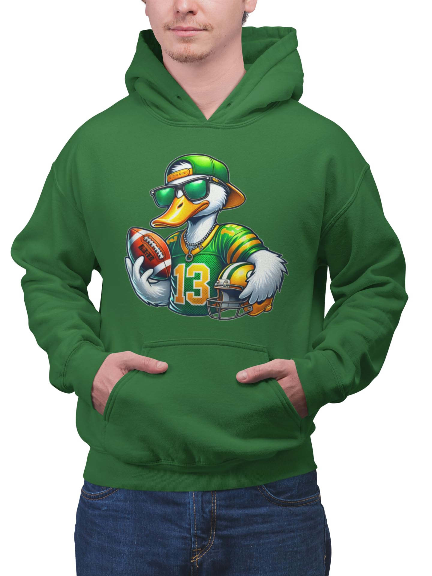 knut Fashion & Streetwear Męska bluza z kapturem American Football męska bluza z kapturem strój kaczka 13 swetrów Clothes rozmiary XS-5XL