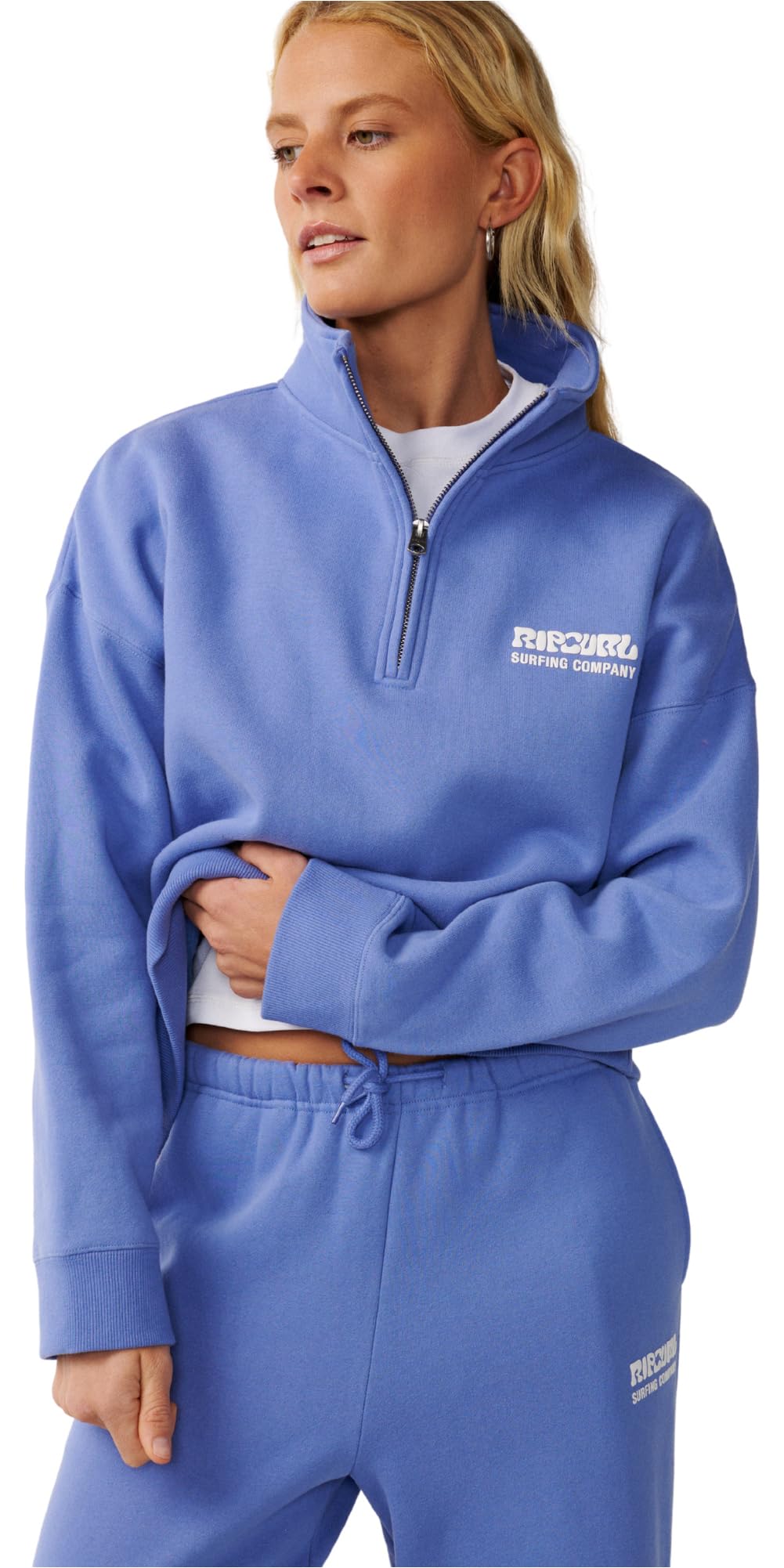 2026 Rip Curl Damski Surf Puff 1/4 Zip Fleece 07WWFL - Mid Blue Be 2026 Rip Curl Damski Surf Puff 1/4 Zamek błyskawiczny Polar 07WWFL - Mid Blue