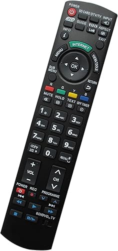 HCDZ Mando a distancia de repuesto para Panasonic TC-P65GT30 TC-P65S1 TC-P55GT50 TC-P60GT50 Smart 3D Viera Plasma LCD LED HDTV TV
