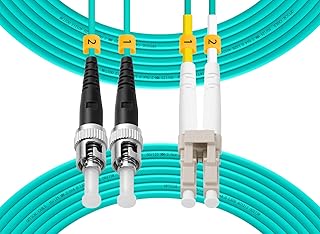 OM3 LC to ST MMF Multimode Fiber Patch Cable Duplex, 3M(10ft)