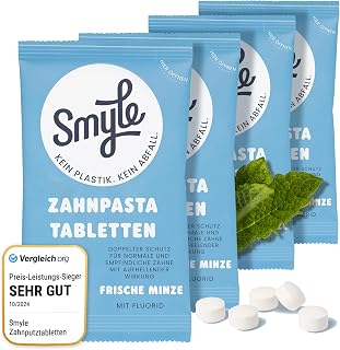 Smyle Zahnputztabletten, 252 Stk vegan mit Fluorid
