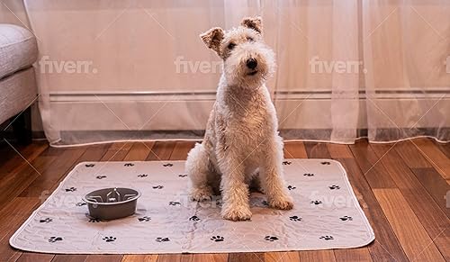 Miniatura 6 de Almohadillas lavables para orina de perro con guantes de aseo gratis, almohadillas reutilizables para orina de cachorro, tapetes antideslizantes con