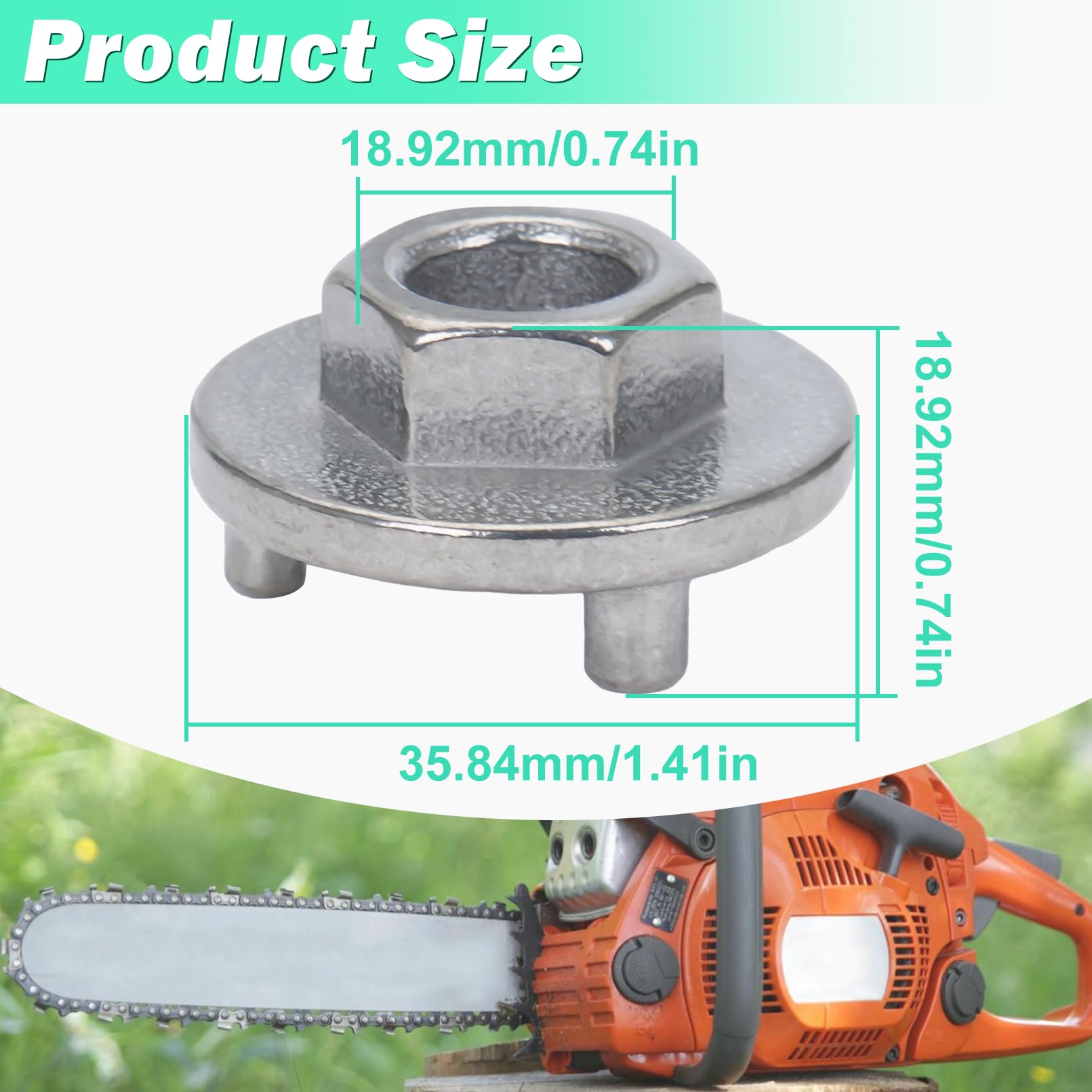 Adefol Strumento di Smontaggio Frizione per Echo CS-400 CS-500 CS-510 Motosega Chiave a Bussola, Strumento di Smontaggio del Cilindro, Sostituzione 89750516133, 89750516132