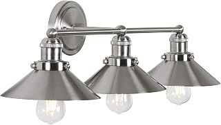 JONATHAN Y July 3-Light 26.5" Vanity Light, Nickel