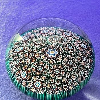 可愛い ペーパーウエイト ミルフィオリ オールドバカラBaccarat サンルイ Amazon.co.jp: 高級ミルフィオリ ペーパーウエイト 綺麗な花模様